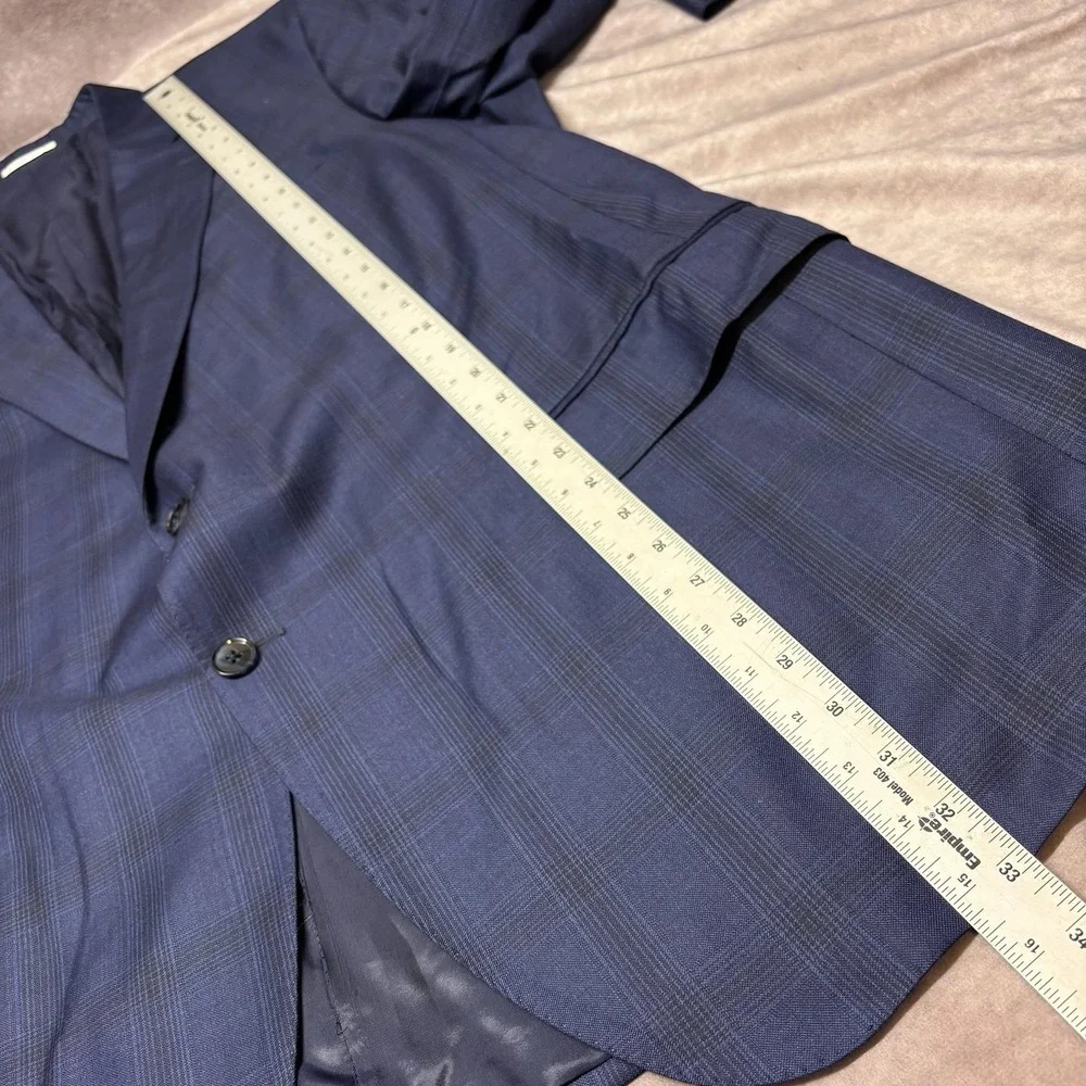 Peter Millar Flynn Classic Fit Blue Wool Suit Men's 50T 2 Piece Suit $895 - Picture 6 of 16